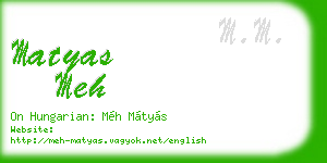 matyas meh business card