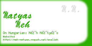 matyas meh business card